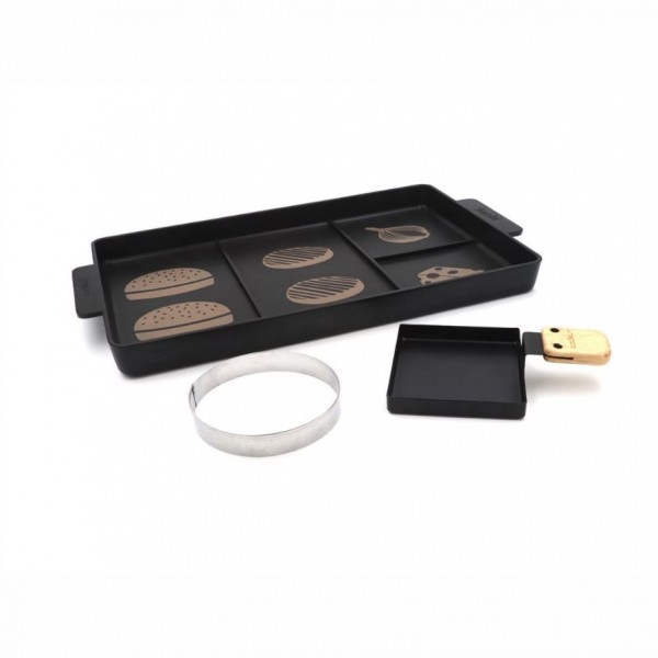 Bistecchiere e piastre: Grill per hamburger con accessori
