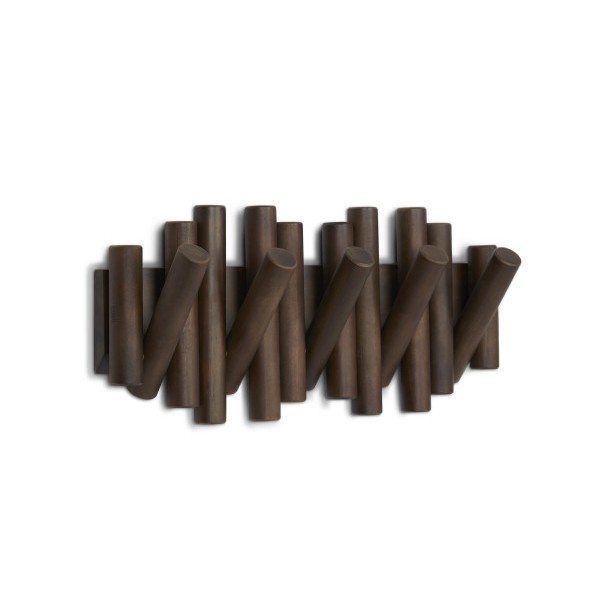 Complementi a muro: Picket appendiabiti a parete walnut