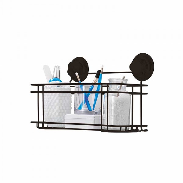 Cestello saponi grande con ventose - serie bestlock black
