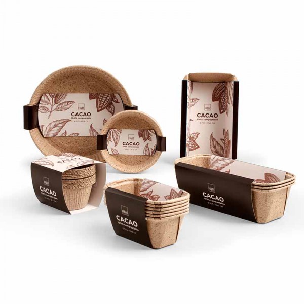 Teglie e stampi: Cacao stampo torta 10x2 cm 6 pz