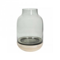 Vaso di vetro colorato bianco da 25 cm - serie caddy