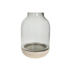 Vaso di vetro colorato bianco da 31 cm - serie caddy