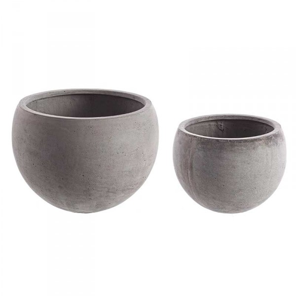 Vasi: Vaso cement sfera grigio l