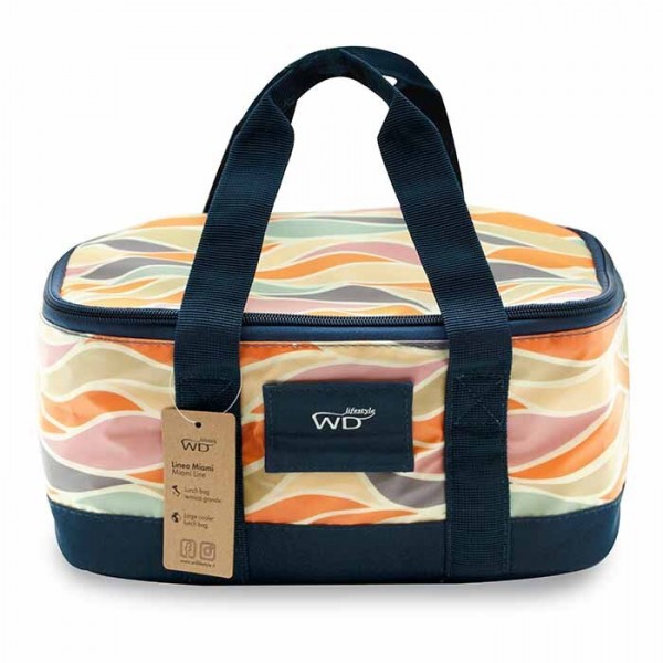 Borse e contenitori termici: Miami lunch bag grande onde arancio Borse e contenitori termici: Miami lunch bag grande onde arancio
