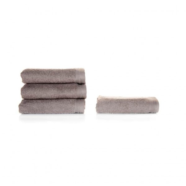 Tessile bagno: Linda set 4 lavette 25x25 100% cotone terra Tessile bagno: Linda set 4 lavette 25x25 100% cotone terra