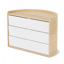 Cassettiere: Moona storage box white natural