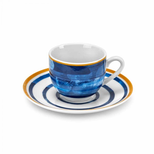 Tazze e teiere: Bluemarine set 6 tazze caffe con piatto Tazze e teiere: Bluemarine set 6 tazze caffe con piatto