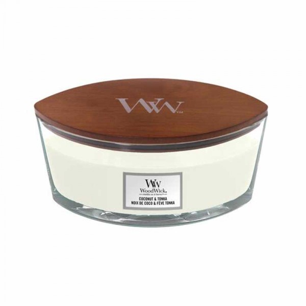 Candela aromatica: coconut & tonka - serie jar - ellittica Candela aromatica: coconut & tonka - serie jar - ellittica