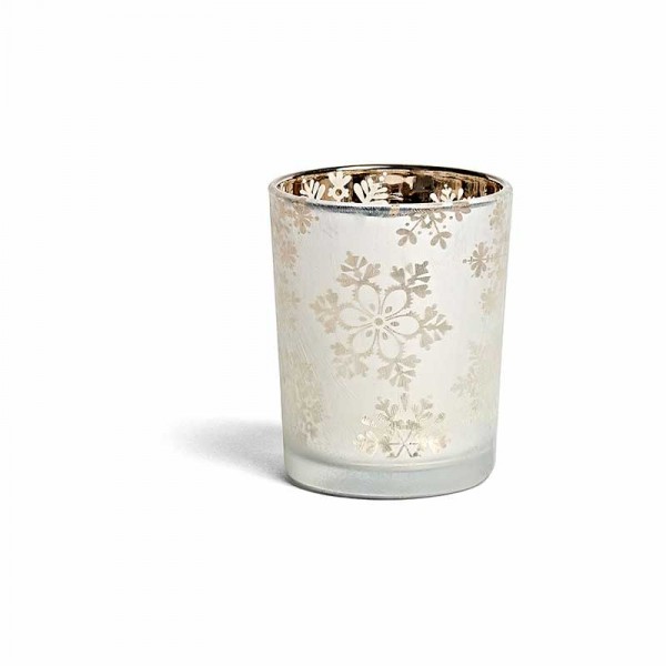 Candele: Porta votivo snowflake frost Candele: Porta votivo snowflake frost
