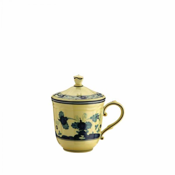 Tazza con coperchio - color citrino - serie oriente italiano Tazza con coperchio - color citrino - serie oriente italiano