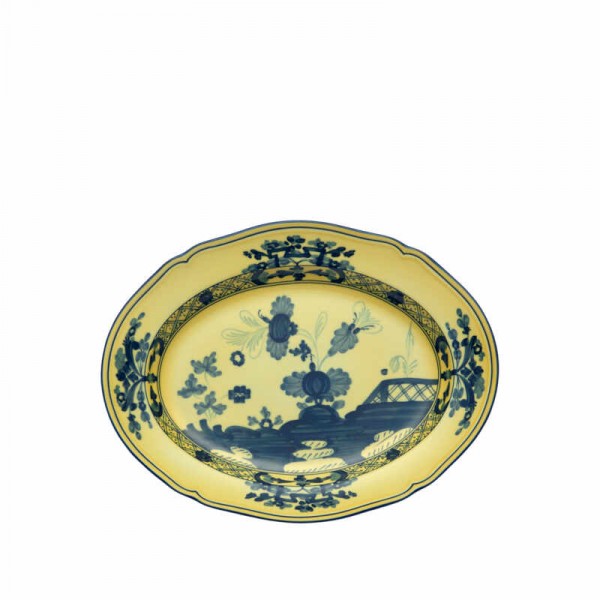 Piatto ovale cm 38,5 - color citrino - serie oriente italiano Piatto ovale cm 38,5 - color citrino - serie oriente italiano
