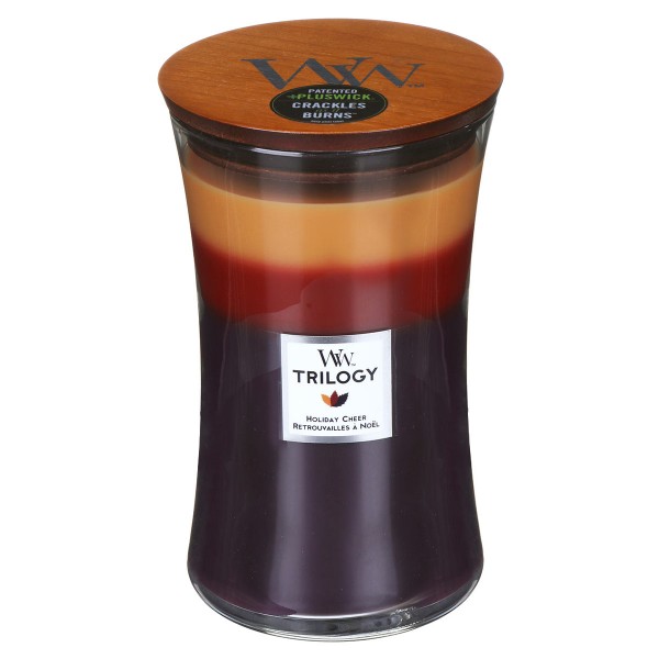 Candela con fragranza profumata: holiday cheer trilogy - serie jar - grande formato Candela con fragranza profumata: holiday cheer trilogy - serie jar - grande formato