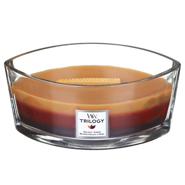 Candela aromatica: holiday cheer tripla essenza - serie jar - ellittica