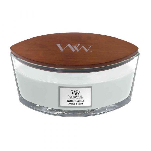 Candela aromatica: lavender & cedar - serie jar - ellittica Candela aromatica: lavender & cedar - serie jar - ellittica