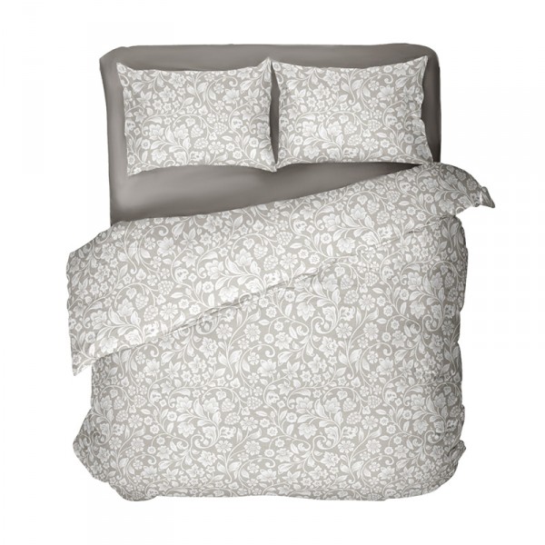 Biancheria da letto: Parure copripiumino matrimoniale stampato 100% cotone