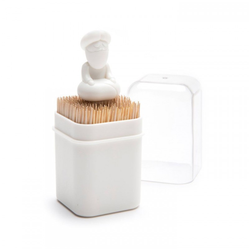 Porta Stuzzicadenti Bassotto AdHoc Stuzzicadenti Dispenser Pick Me, In Acciaio Inox/plastica Porta Stuzzicadenti Simpatico