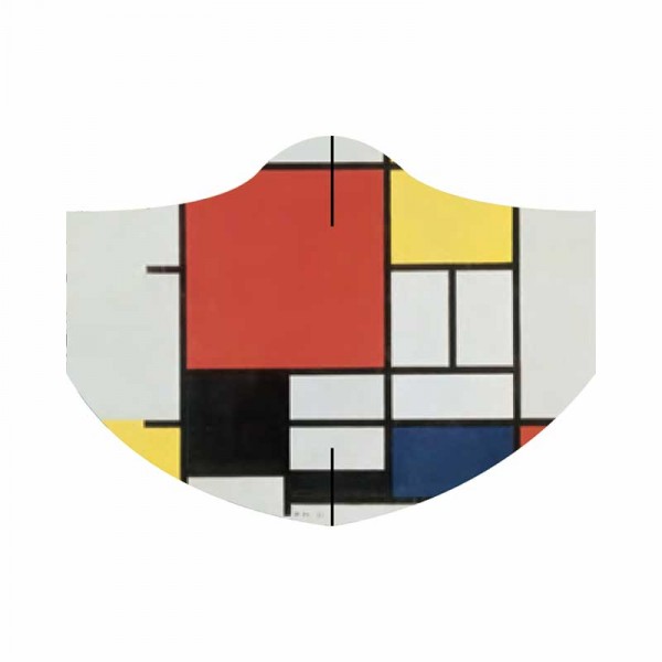 Mascherina stampa artistica: mondrian
