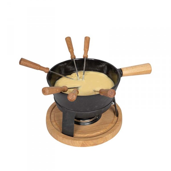 Set fonduta in ghisa per formaggio pro l nero, Fondute