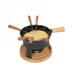 Fondute: Set fonduta in ghisa per formaggio pro l nero