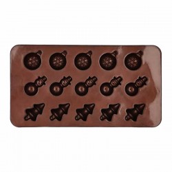 Tagliapasta, stampini e utensili impasto: Stampo in silicone per cioccolatini natale 2 pz