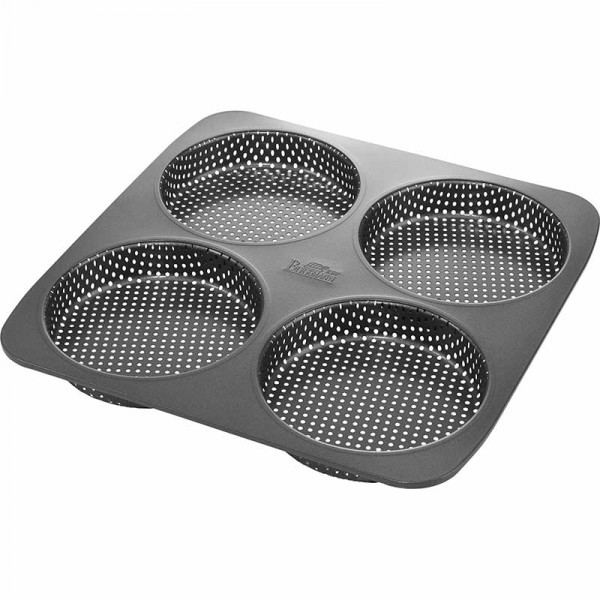 Teglie e stampi: Teglia antiaderente per panini burger 4 porzioni Teglie e stampi: Teglia antiaderente per panini burger 4 porzioni