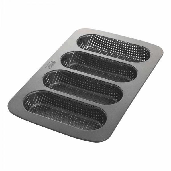 Teglie e stampi: Teglia antiaderente per baguette mini 4 porzioni