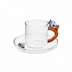 Tazze e teiere: Fruits and flower tazzina caffã mora