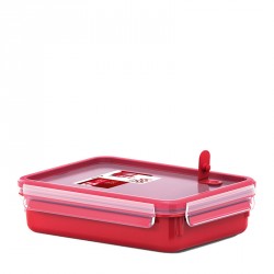 Taper contenitore per microonde capacità 1,20 lt - rosso - serie clip & micro