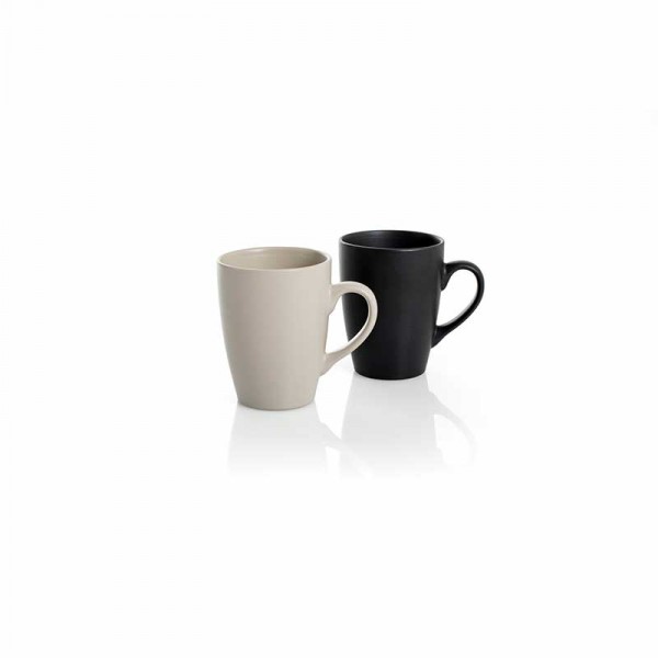 Servizio da 2 mug - tortora e nero - collezione Marrakesh Servizio da 2 mug - tortora e nero - collezione Marrakesh