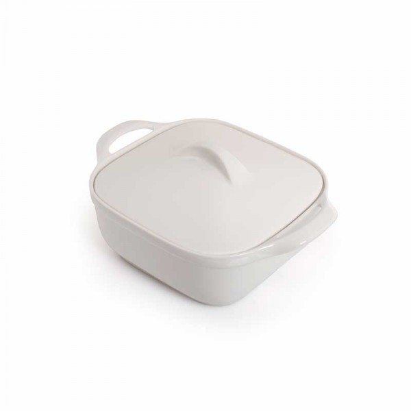 Teglie e stampi: Bilbao casseruola con coperchio bianca Teglie e stampi: Bilbao casseruola con coperchio bianca