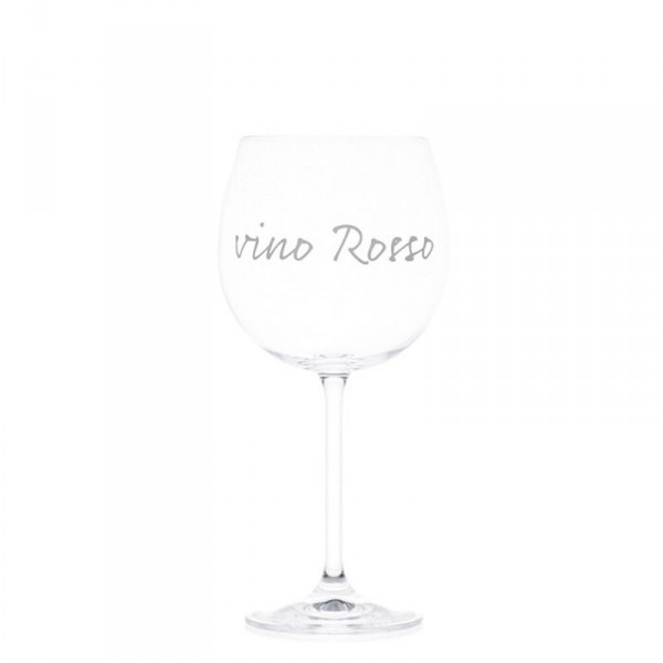 Coppia di calici in vetro decoro Vino Rosso da 57 cl Coppia di calici in vetro decoro Vino Rosso da 57 cl