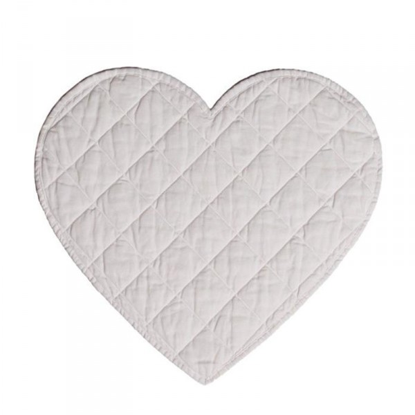 Tovaglietta america imbottita cuore 36x48 bianco