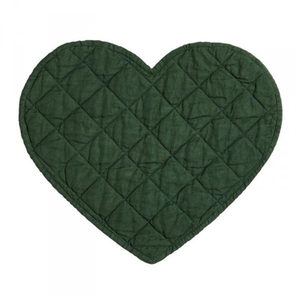 Tovaglietta america imbottita cuore 36x48 verde bosco Tovaglietta america imbottita cuore 36x48 verde bosco