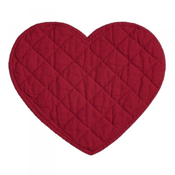 Tovaglietta america imbottita cuore 36x48 rosso rubino Tovaglietta america imbottita cuore 36x48 rosso rubino