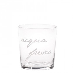 Tumbler vetro temprato decoro Acqua Fresca 35,5 cl