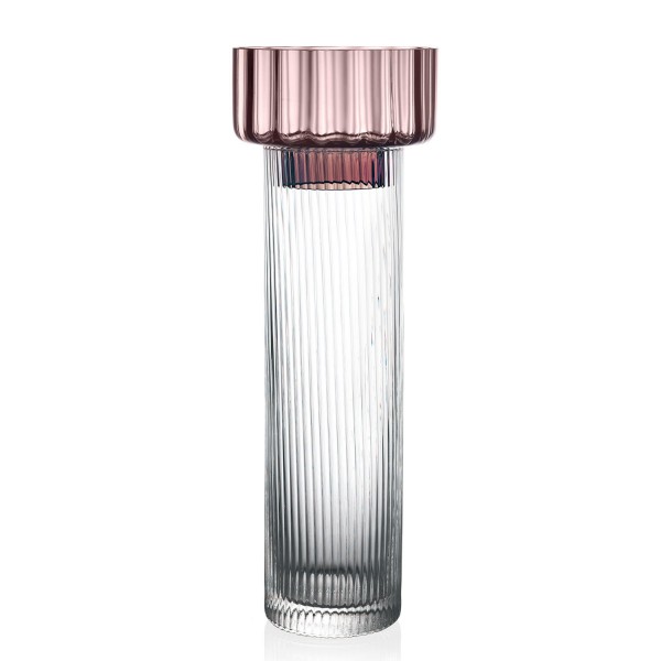Vaso 43,5 cm rosa e trasparente - linea xyz Vaso 43,5 cm rosa e trasparente - linea xyz