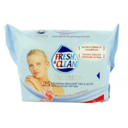 Fresh&Clean salviettine struccanti viso e occhi per pelli normali 25 pz