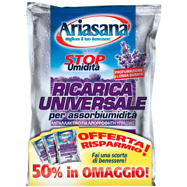 Ariasana lavanda ricariche universali per assorbiumidità pz.3