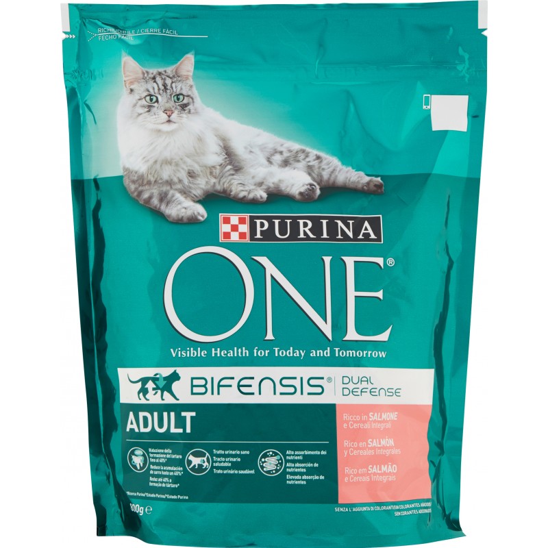 Purina One Crocchette Per Gatti Adult Salmone E Cereali Integrali 800g Purina One Crocchette Per Gatti Adult Salmone E Cereali Integrali 800g