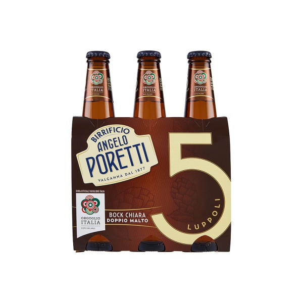 Poretti bock birra cl.33 cluster x3