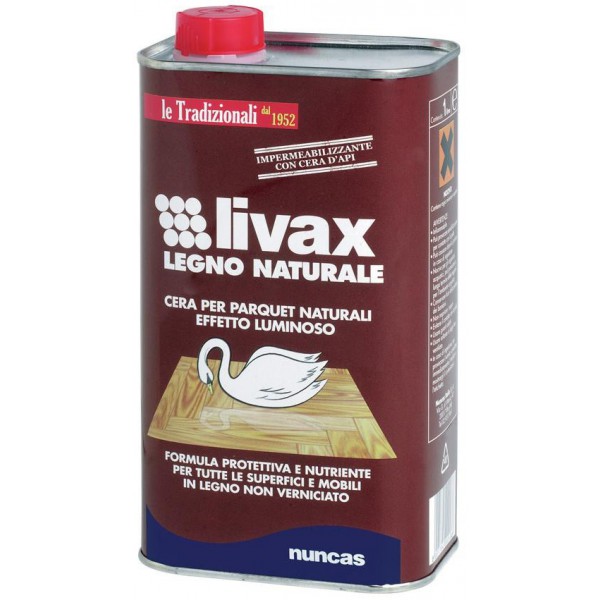 Livax Legno Naturale Cera Per Parquet Latta lt. 1