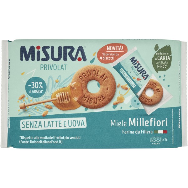 Misura Privolat Biscotti Al Miele Senza Latte E Uova 400 Gr