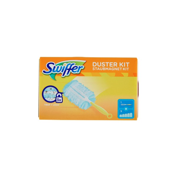 Swiffer Duster Kit Manico Con 5 Panni Cattura Polvere 150 Gr