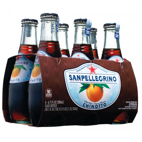 SANPELLEGRINO Bibite Gassate, CHINO' Clavetta Vetro 20cl x 6