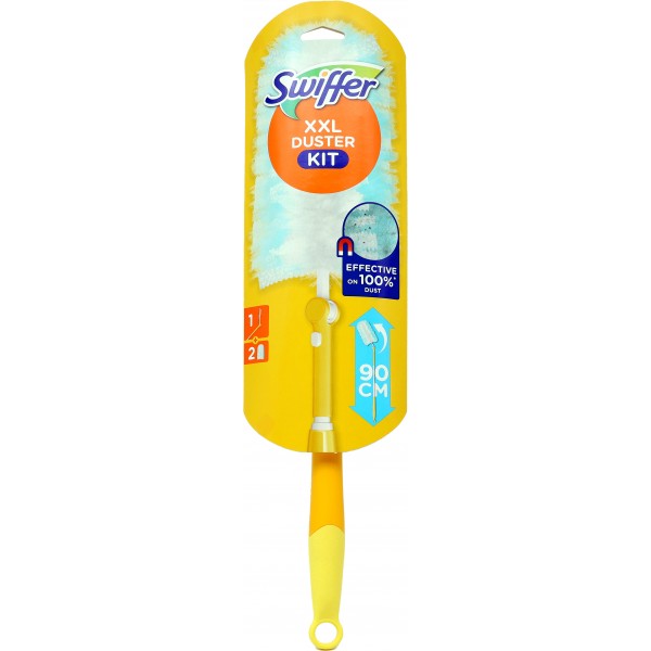 Swiffer Kit Antipolvere Duster XXL Con Manico Telescopico E 2 Ricambi – Scopa Per Catturare La Polvere