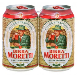 Moretti birra lattina cl.33 clust. x2