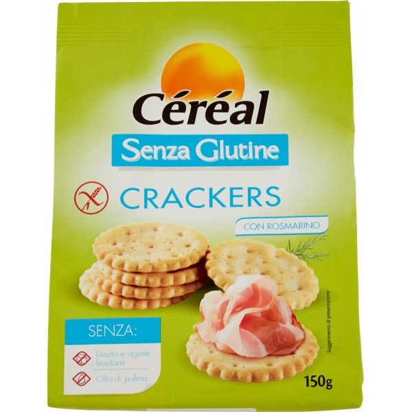Céréal crackers Senza Glutine con Rosmarino gr.150