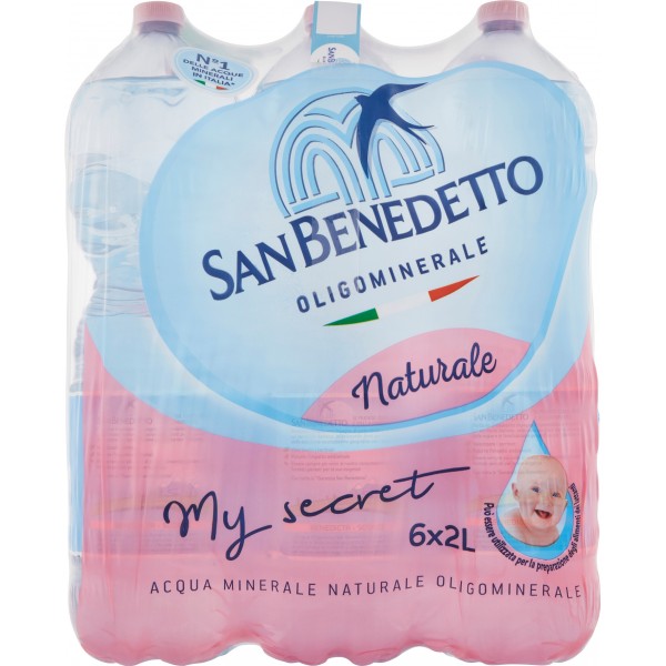 San Benedetto Acqua Naturale Conf. Da 6 Bottiglie lt. 2