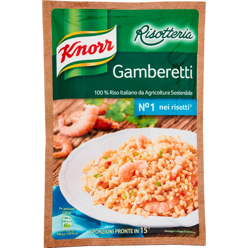 Knorr Risotteria Risotto Ai Gamberetti Preparato In Busta gr. 175