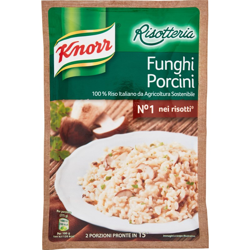 Knorr Risotteria Risotto Ai Funghi Porcini Preparato In Busta gr. 175
